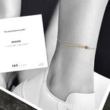 Delicate 18k solid gold Morse code anklet with birthstone — stylish personalized gift for her